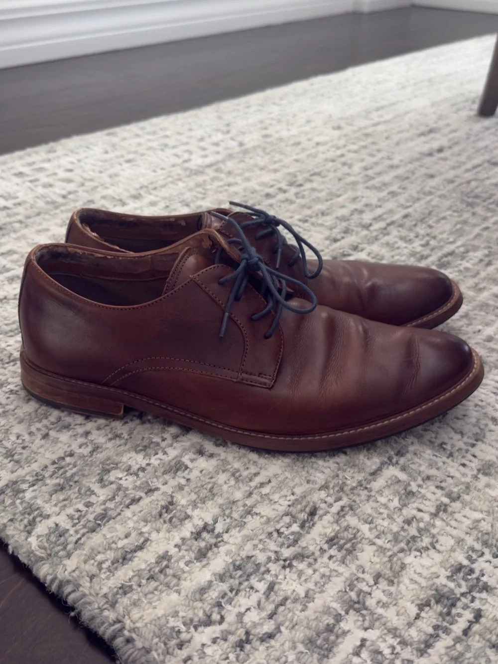 Men's Aldo Brown Leather Derby Dress Shoes